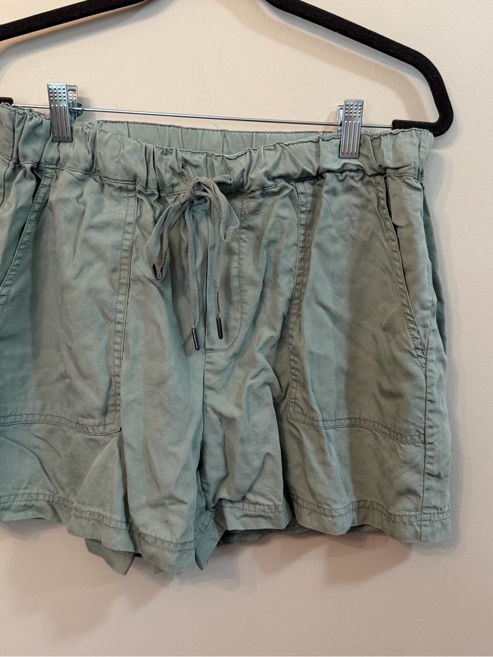 Good Hart Women's Drawstring Utility Shorts in Sage Green